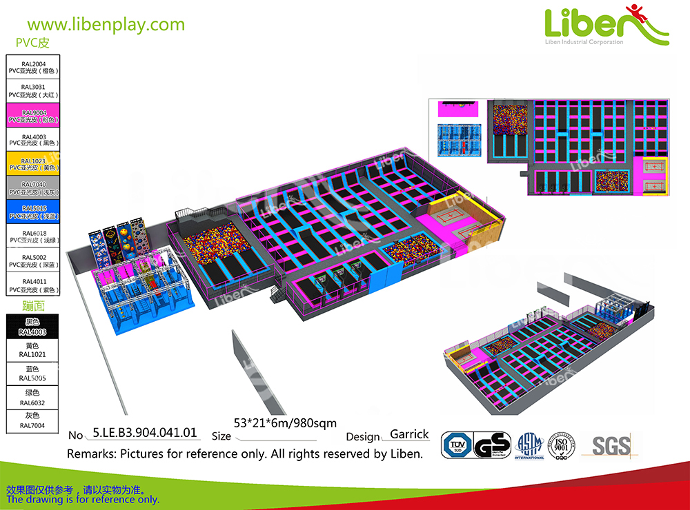 trampoline park design