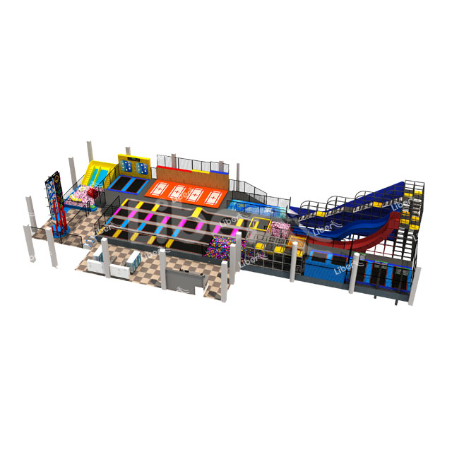 Liben Professional Trampoline with Dodge Ball And Foam Pit Indoor Tram