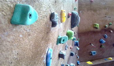 Indoor children's rock climbing wall